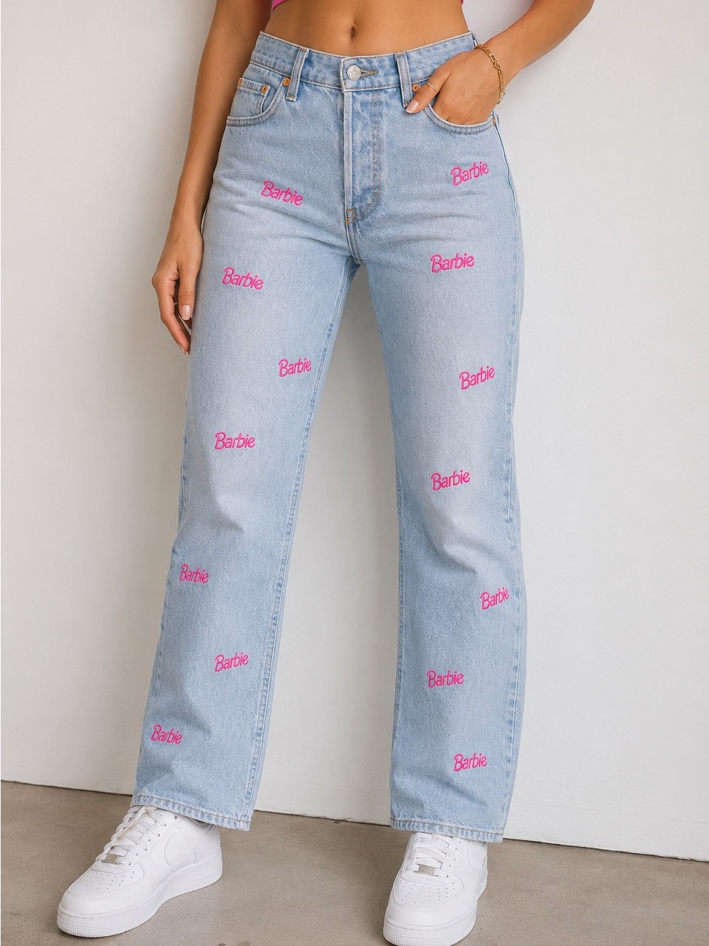 Levi’s X Barbie Quality Premium Wedgie High Rise‎ Button Fly Denim Jeans